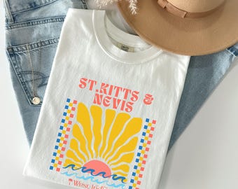 St. Kitts & Nevis Shirt, Saint Kitts Tee, Caribbean Cruise Travel Souvenir, St.Kitts Nevis TShirt, Family Vacation T-Shirt, Girls Trip Gift