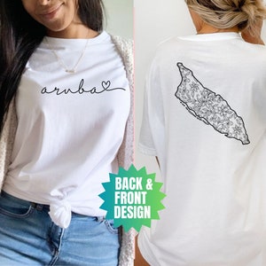 Aruba Shirt, Travel Souvenir TShirt, Aruban Family Vacation Shirts, Caribbean Pride T-Shirt,Heritage Gift for West Indian, Girls Cruise Trip