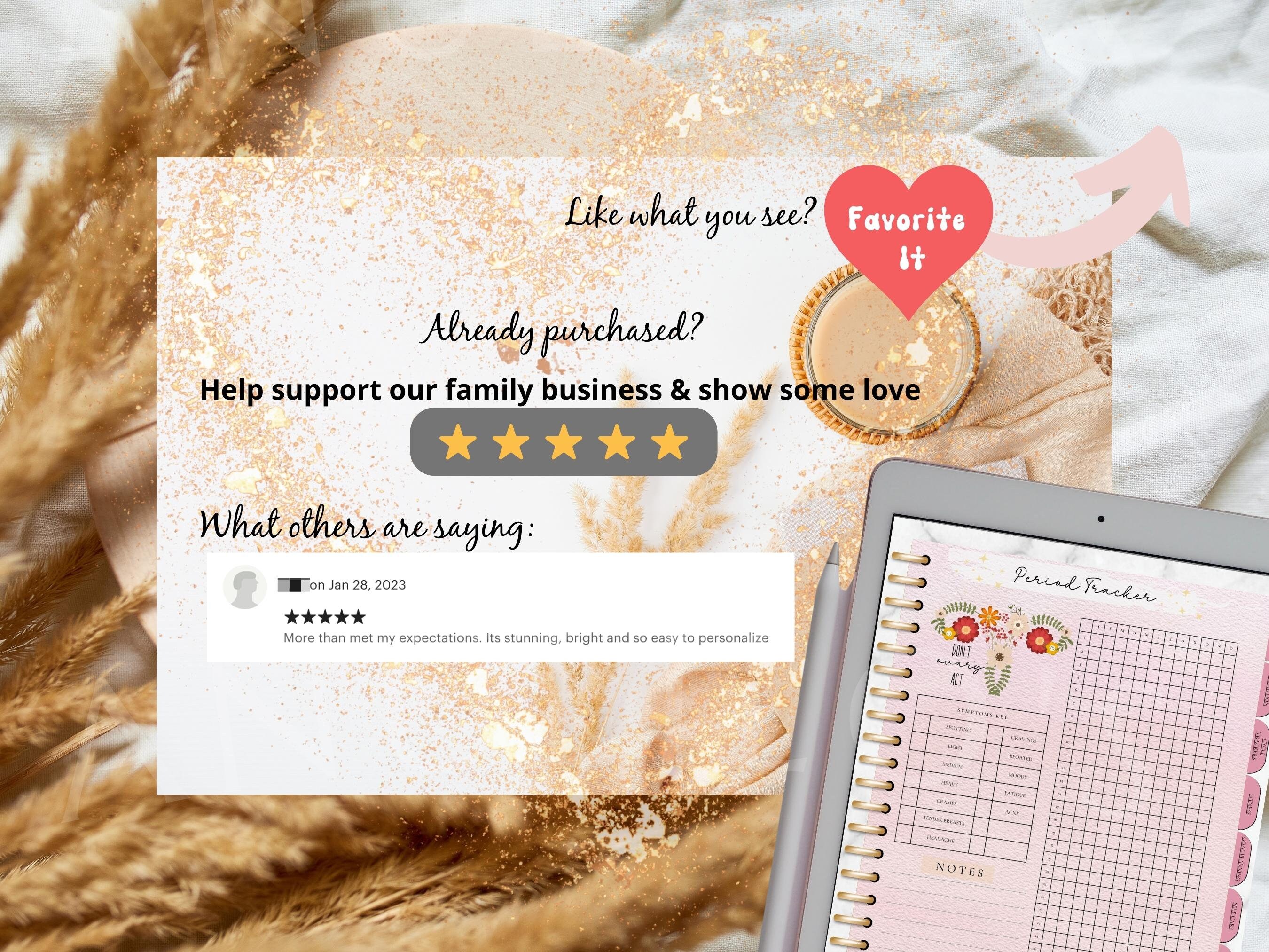 Period Tracker Notes Hyperlinked Period Tracker Good Notes Menstrual Cycle - Etsy