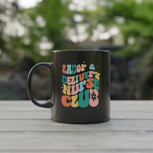 L&D Nurse Coffee Mug, Retro Labor and Delivery Cup, LD Nurse Appreciation Gift,Mother Baby Nurse Mug for Nursing Student, L and D Graduation