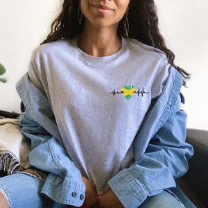 Jamaican Vacation Shirt, Jamaica Flag Shirt for Men and Women, Jamaica Heart T-Shirt, West Indian Heritage Shirt, Made in Jamaica, Wife Gift