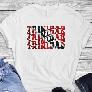 Groovy Trinidad T-Shirt, Trinidad and Tobago Flag Shirt, Trini Pride Shirt, Gift for Trinidadian, Trinidad Heritage Shirt, Trini Roots Shirt