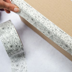 Fita de embalagem ecológica festiva, fita de embalagem de Natal, embalagens de produtos e materiais de embalagem