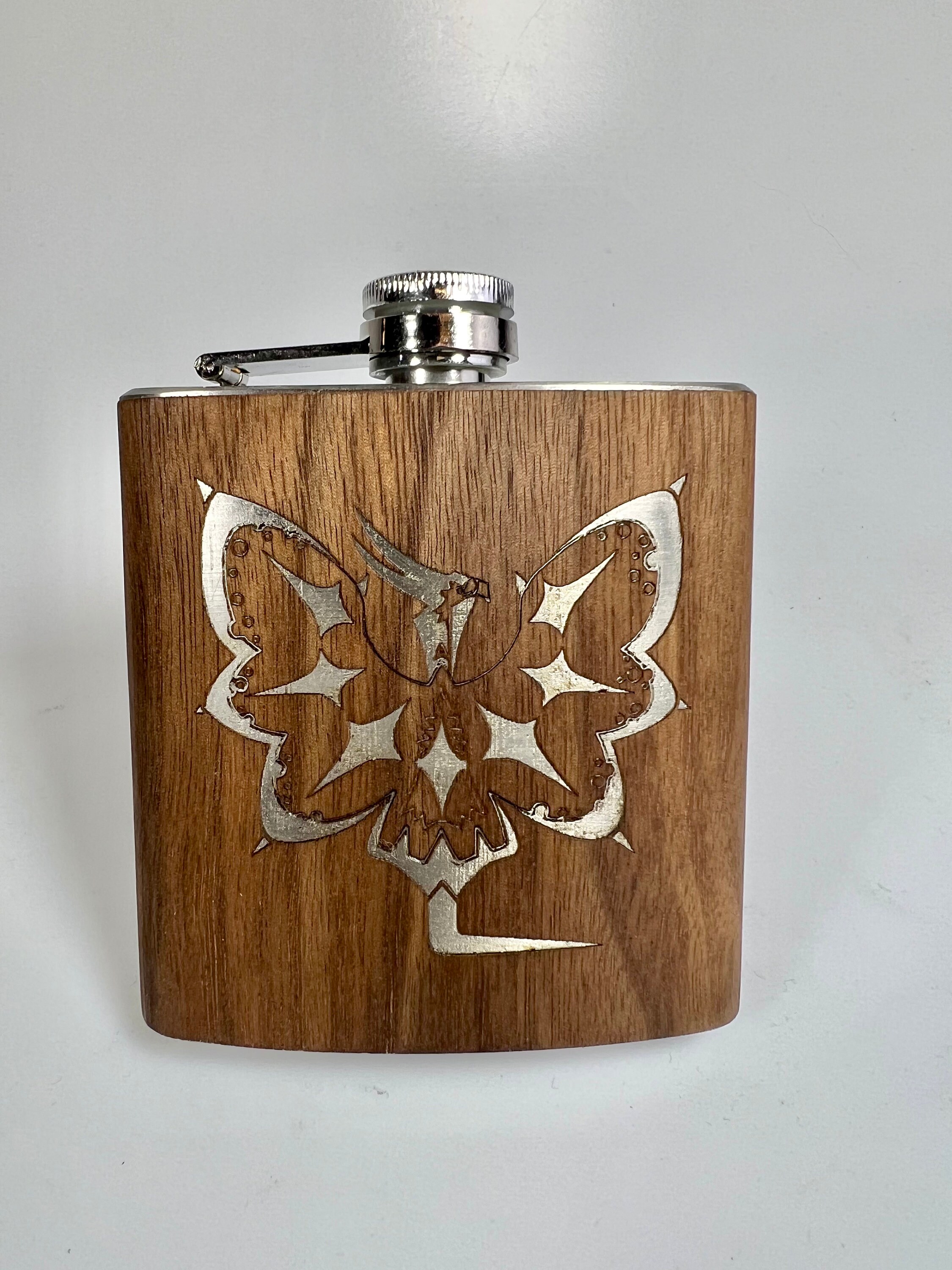 Fiaschetta in vero legno personalizzata Brizard & Co da 6 oz - Molte opzioni - Incisione gratuita! - Italia
