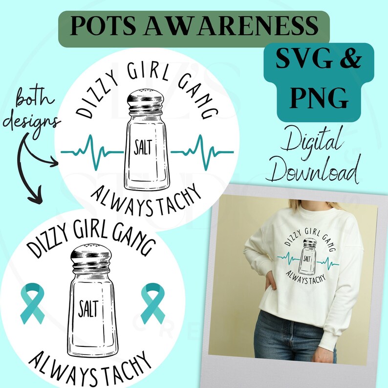 POTS Shirt Dizzy Shirt Dysautonomia Support SVG PNG Digital Download