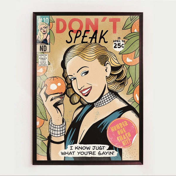 Don't Speak | Comic Book Poster No Doubt Inspired