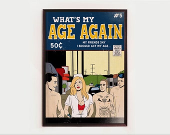 What's My Age Again | Comic Book Poster Blink 182 Inspired