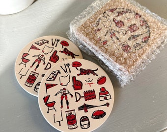 Cincinnati Bengals Ceramic Coasters (Set of 4)