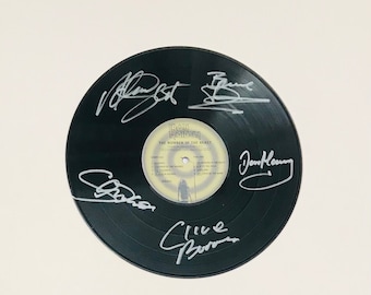 Iron Maiden The Number Of The Beast  Autographed LP Vinyl Display Record