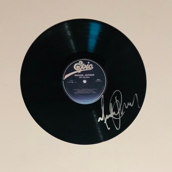 Michael Jackson Off The Wall Autogramm LP Vinyl Display Schallplatte