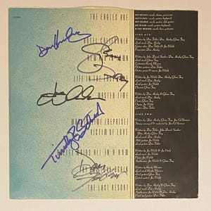 イーグルス Bernie Leadon バーニー・レドン　サイン色紙 Autographed Eagles Band Memorabilia - Etsy