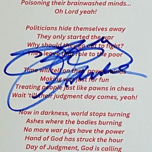 Ozzy Osbourne Autograph Black Sabbath On A4 Sheet Inc COA