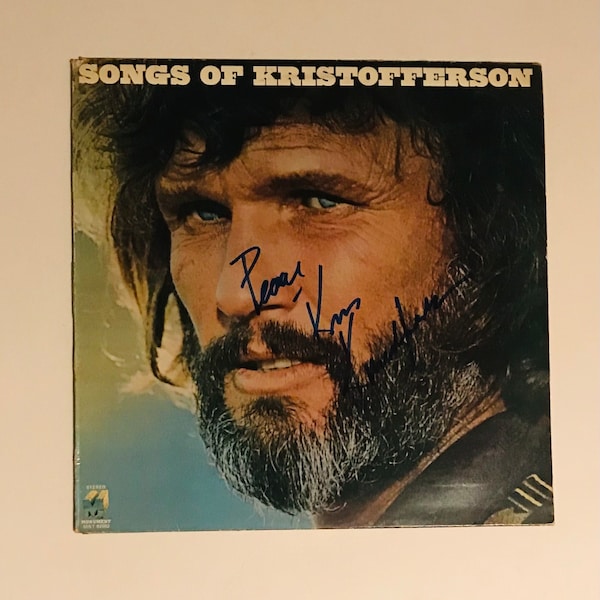 Pochette de vinyle signée Kris Kristofferson