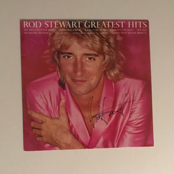 Rod Stewart Signed LP Cover