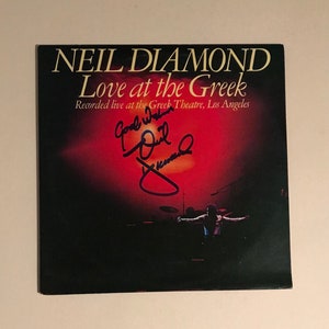 Neil Diamond Autogramm auf LP Cover Inc COA