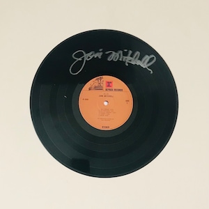 Joni Mitchell gesigneerde LP Vinyl Display Record