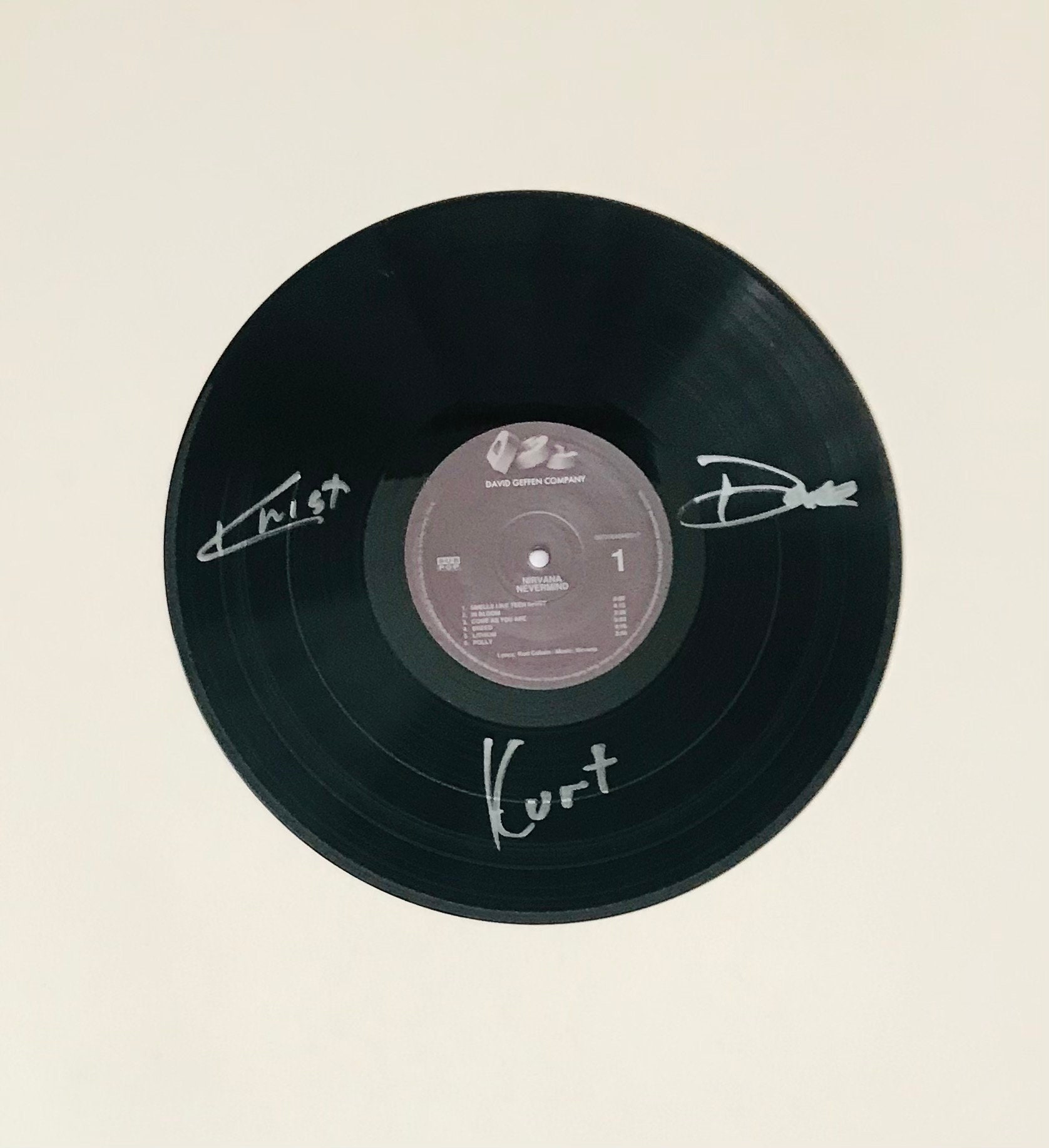 Nirvana Nevermind Autographed LP Vinyl Display Record - Etsy