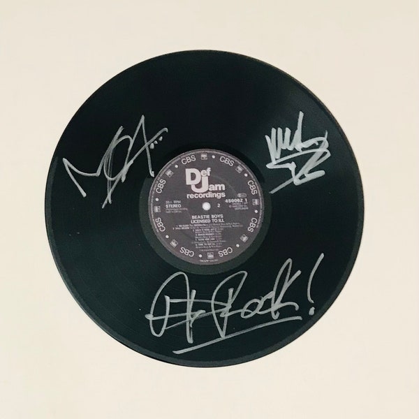 Beastie Boys Licensen To Ill  Autographed LP Vinyl Display Record