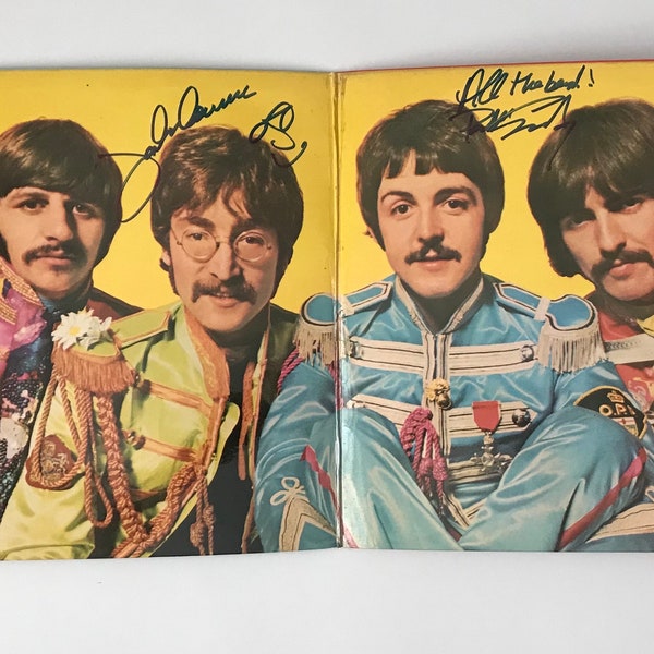 The Beatles Sgt Pepper Signed LP Cover