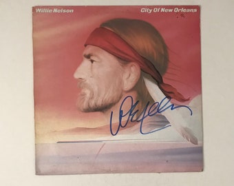 Willie Nelson Signed LP Cover