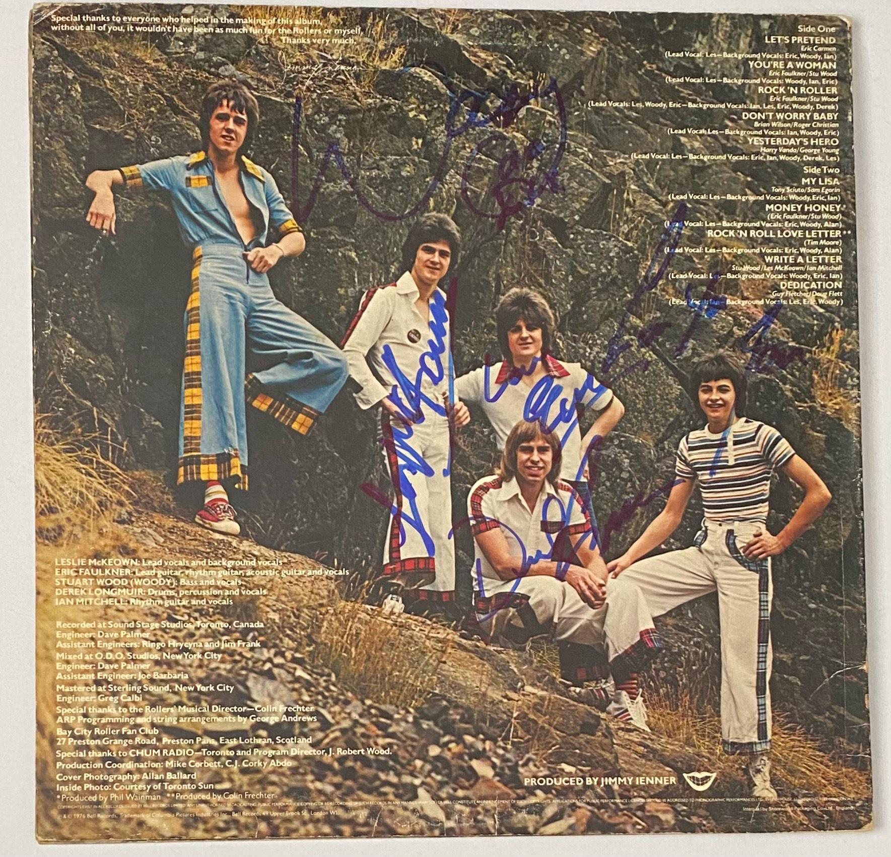 ベイシティローラーズ 直筆サイン Bay City Rollers Autograph on LP