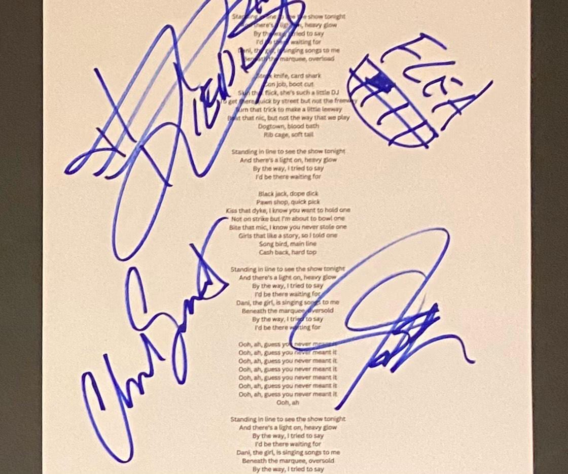 Red Hot Chili Peppers Signed - Etsy