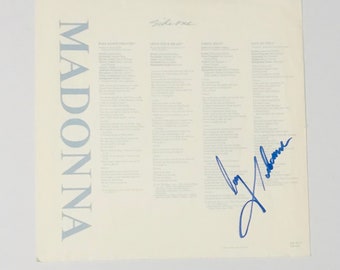 Autograph Signed Madonna Poster COA - Etsy