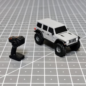 Jeep Wrangler Rubicon JLU 4WD (1/100) similar to the SCX10-III for action figures 1/10 (3d stl files, 3d print stl, printable stl)