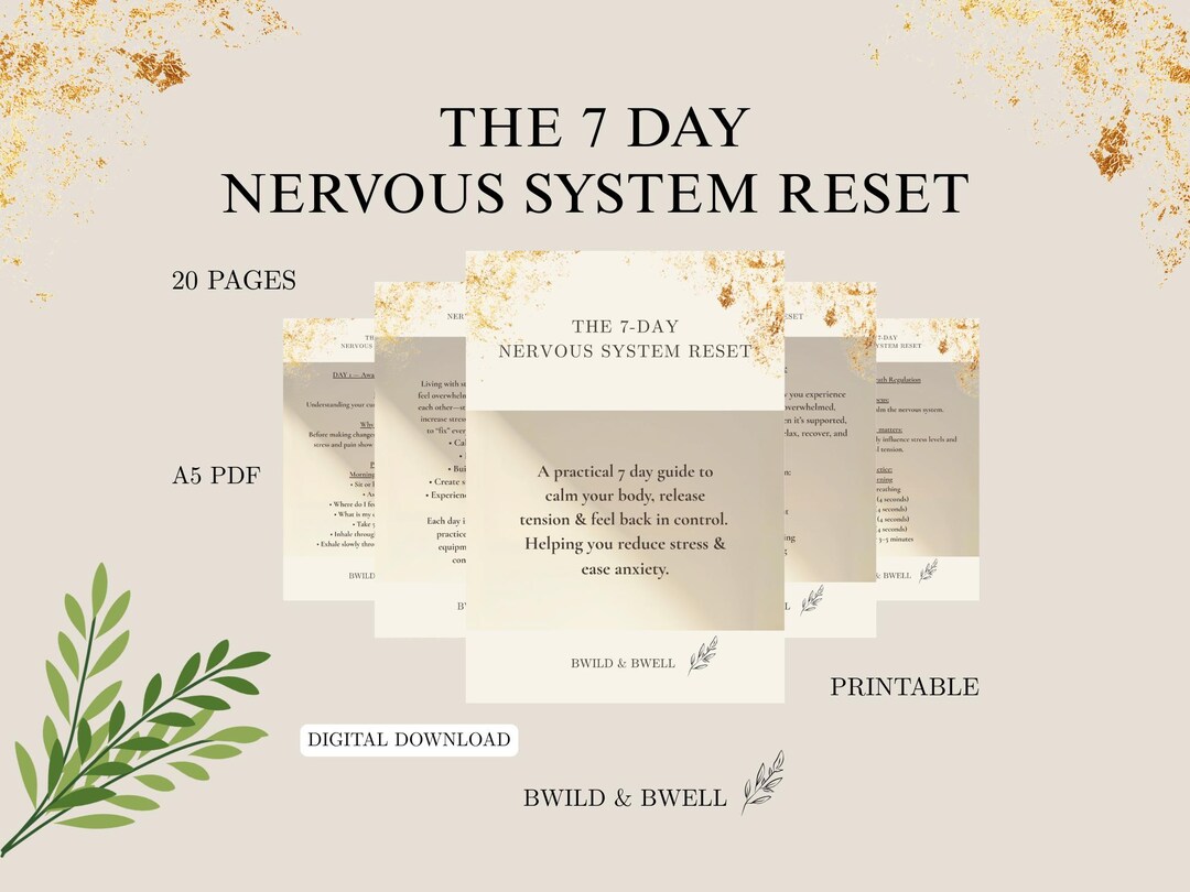 7 Day Nervous System Reset Guide, Calm Body, Release Anxiety & Tension ...