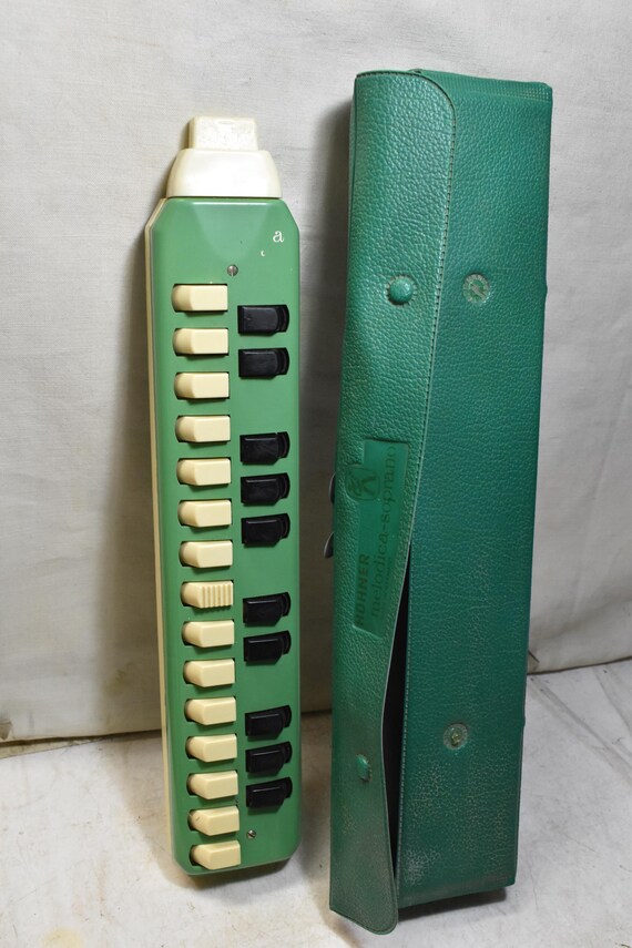 Vintage Hohner Soprano Melodica: Green Wind Keyboard, Germany