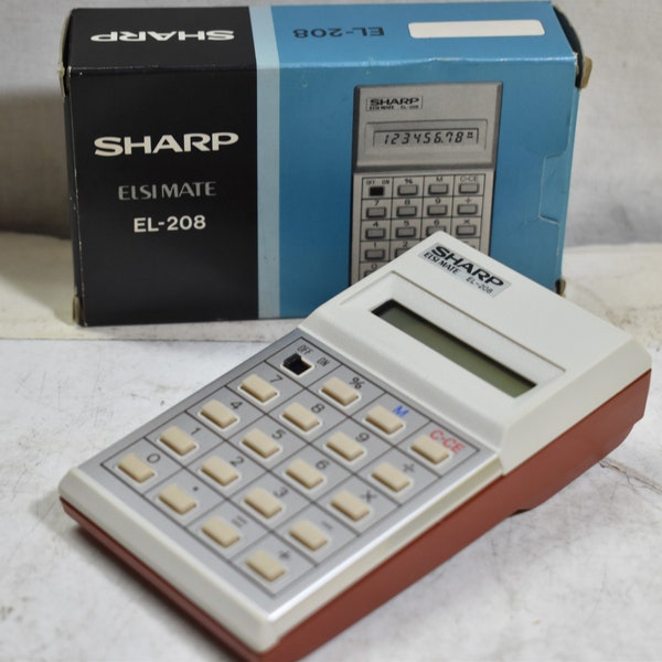 Vintage Sharp Elsi Mate EL-208 Calculator Made In Japan-Sharp Corporation