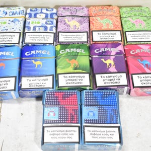 Vintage Collectible Tobacco Tabaccano Vuoto 12 Di Loro Camel Cigarette Boxes
