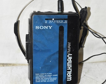 Vintage Sony Walkman WM-BF22 cassettespelerradio (werkend getest)