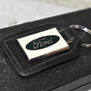 Vintage Advertising Car Key Chain-Ford Keyring Lanyard-Keys Holder Keys Accessory Advertisments Ford w/Design-Car Collectible Accessory