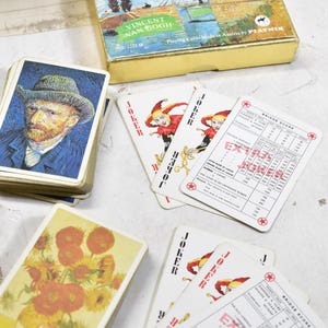 Carte da gioco a doppio mazzo Vincent van Gogh Piatnik – Formato Bridge, prodotte in Austria - Carte da gioco a doppio mazzo Girasoli e Van Gogh