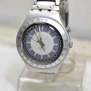 Vintage Swatch Irony Men&#39;s Watch – Swiss Made Aluminum, Working-Watch Wristwatch Swiss AG 1996 Swatch Irony ZEBAH YGS9000