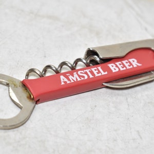 Vintage Collectible Advertising Bottle Opener Amstel-Professional Barware Tool Bottle Opener-Beer Advertising