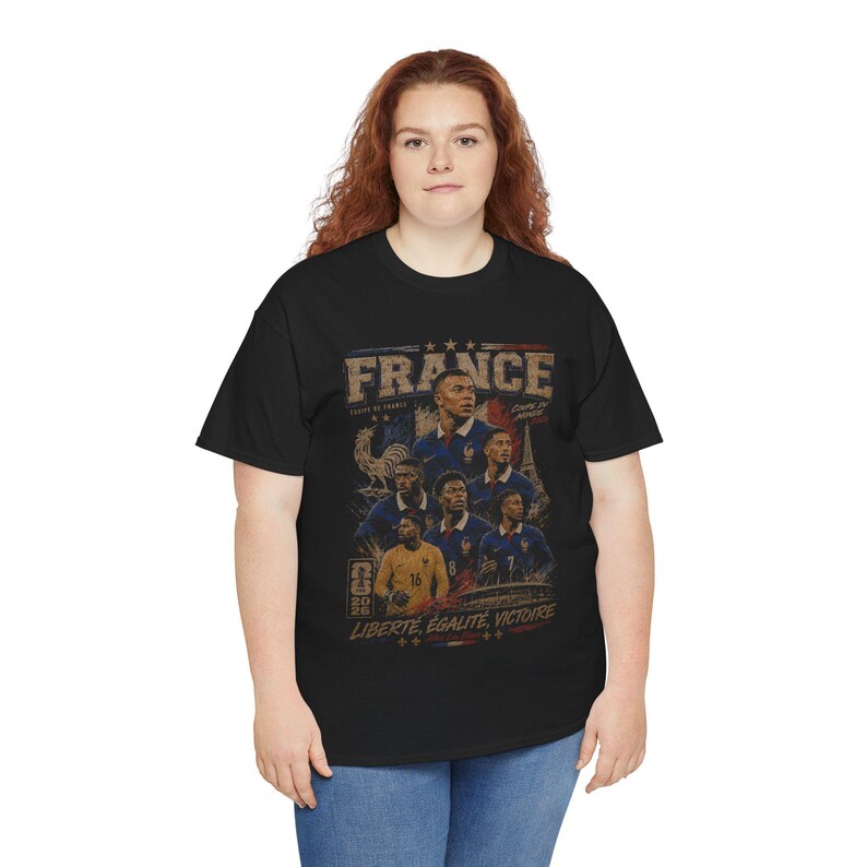 Vintage France Football Team Retro 90s T-Shirt, Coupe du Monde Design image 4