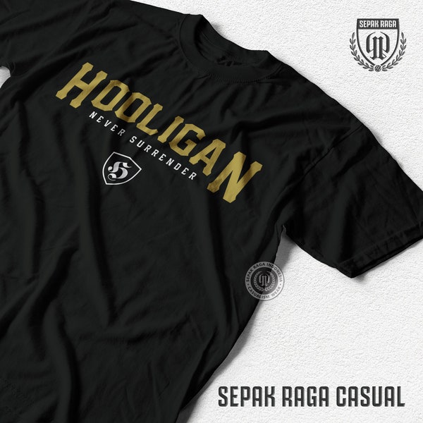 Hooligan T-Shirt, Lässiges Fußball Shirt, Original Marke Sepak Raga Offiziell