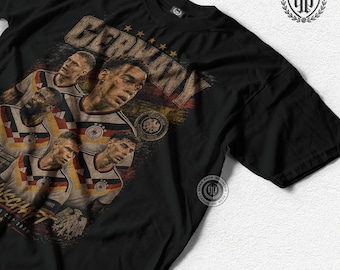 Germany Football Retro 90s Bootleg Style T-Shirt, National Team Design