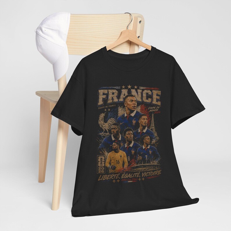 Vintage France Football Team Retro 90s T-Shirt, Coupe du Monde Design image 5