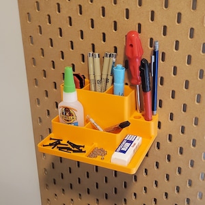 Large Desk Organizer, SKADIS, Uppspel, and 1/4" Pegboard Compatible | Pens/Pencils/Markers, and Other Utensils! Gift for Mom, Kids, Birthday