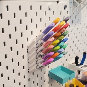 Hex Marker Storage | Configurable | SKADIS Compatible | Sharpie, Marker, Micron, Pen Display for Home Office, Classroom, Craftzone.