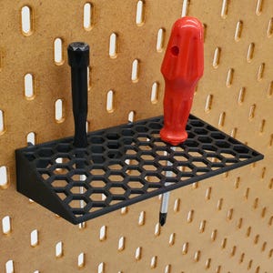Hexagon Precision Screwdriver Holder | Compatible with IKEA SKADIS Accessories! Pegboard Hobby Electronic Organization, Gift for Husband