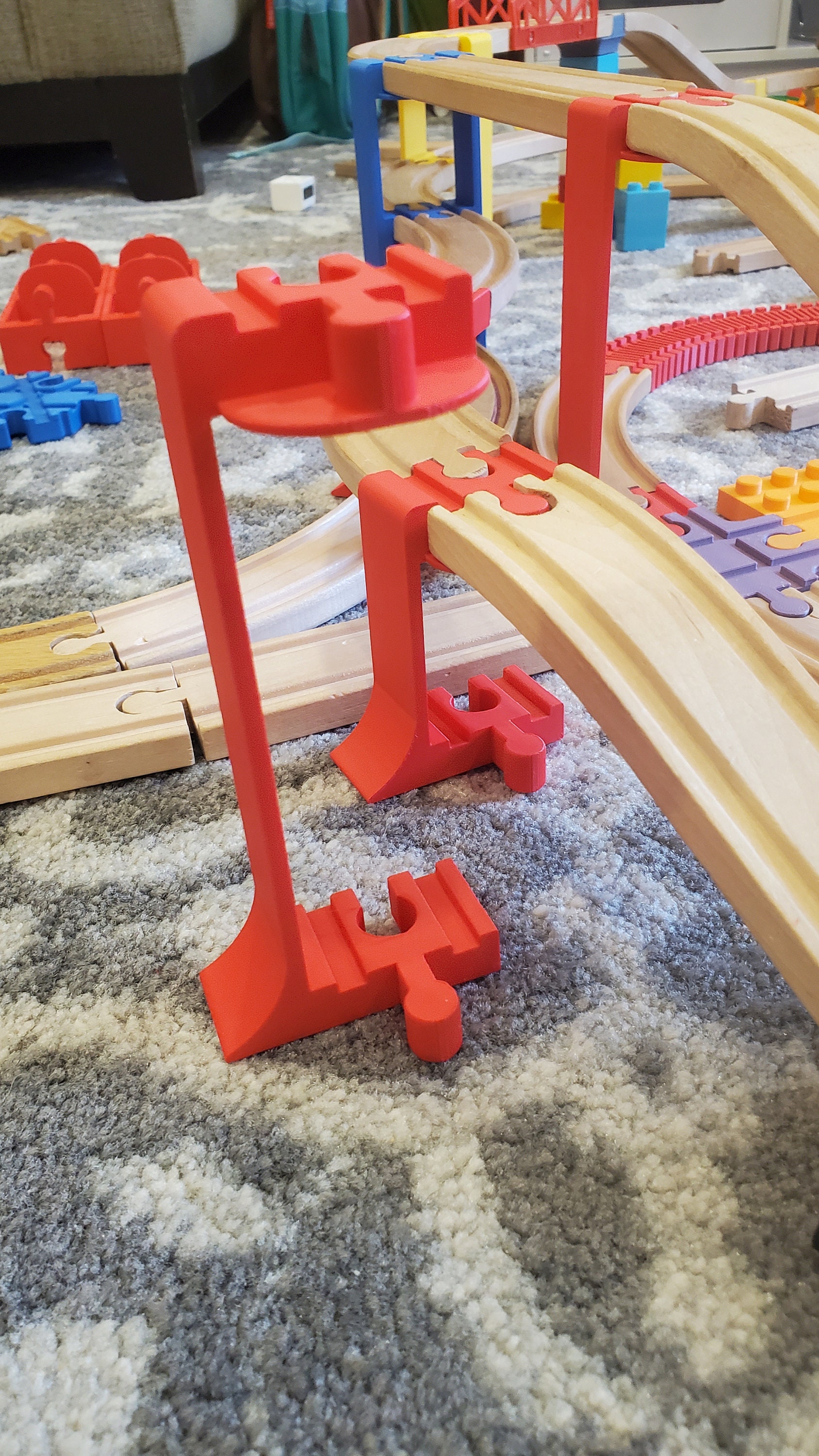 Train Track Supports, Sky Risers Sets, Compatible With Wooden Tracks ...