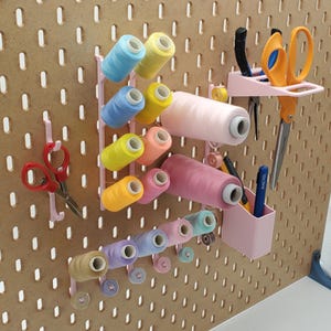 Sewing Pegboard Accessories Kit, Small | SKADIS or 1/4&quot; Compatible, Crafting gift for quilters and makers, IKEA pegboard storage