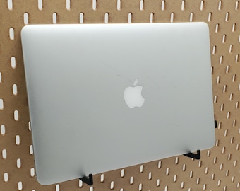 Opberghaken voor laptop | Compatibel met SKADIS of 1/4 pegboard | Set van twee | Heavy-duty MacBook, computerscherm, verzendstation, thuiskantoor