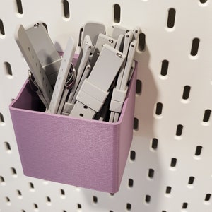 SKADIS Storage Bins, Cup Containers for IKEA SKADIS and 1/4 Pegboard, 12 sizes, And over 12 Colors image 7