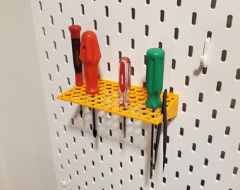 Hexagon Screwdriver Holder | Compatible with 1/4" pegboard or IKEA SKADIS!