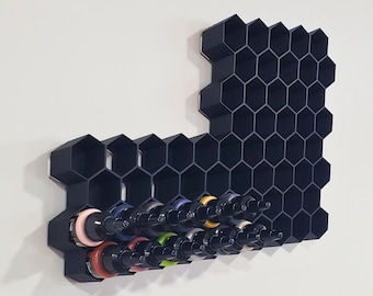 Hex Wall-Mount Pro Acryl 22mL Paint Bottle Holder, Monument Hobbies Acrylic Paint, Max 31.5mm, Hobby Paint Rack Organizer, Miniatures Crafts